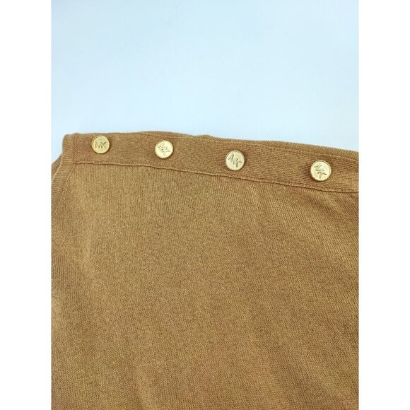 Michael Kors Women's Long Sleeve Dark Camel High-Low Hem Top Size 2X - Picture 6 of 10